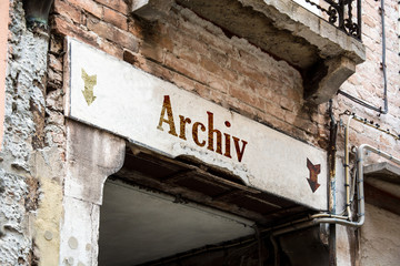 Obraz premium Schild 226 - Archiv
