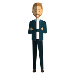 businessman avatar character icon vector illustration design