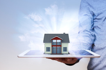 Man Tablet PC House