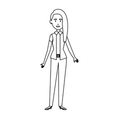 businesswoman avatar character icon vector illustration design