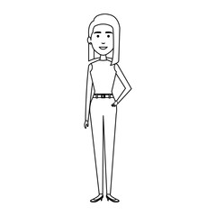 businesswoman avatar character icon vector illustration design