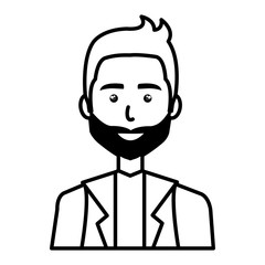 businessman avatar character icon vector illustration design