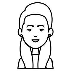 businesswoman avatar character icon vector illustration design