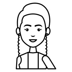 businesswoman avatar character icon vector illustration design