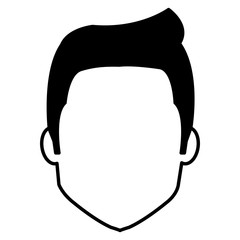 young man head avatar vector illustration design