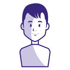 young man avatar character vector illustration design