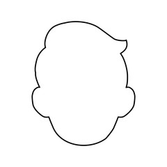 Man faceless profile icon vector illustration graphic design
