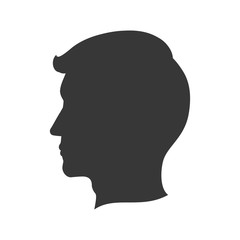 Male head silhouette icon vector illustration graphic design