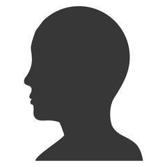 Male head silhouette icon vector illustration graphic design
