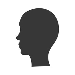 Male head silhouette icon vector illustration graphic design