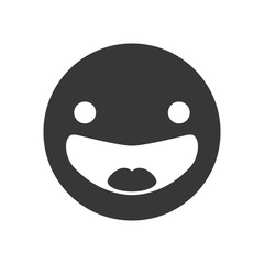 Smile emoticon symbol icon vector illustration graphic design