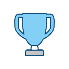 Trophy cup champiomship vector ilustration icon win