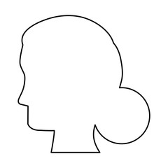 Woman head silhouette icon vector illustration graphic design