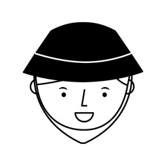 young man with summer fashion vector illustration design