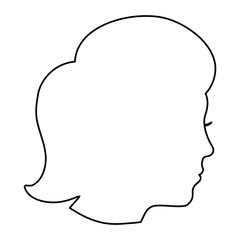 Woman head silhouette icon vector illustration graphic design