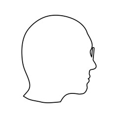 Male head silhouette icon vector illustration graphic design