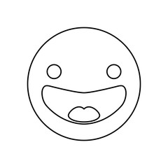 Obraz premium Smile emoticon symbol icon vector illustration graphic design