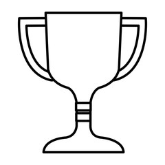 trophy cup isolated icon vector illustration design