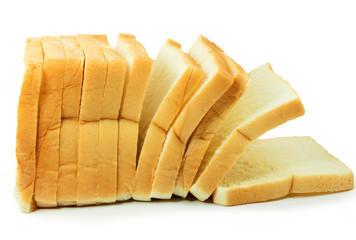 sliced bread isolated on white background