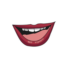 beautiful make glamour gloss lips vector illustration