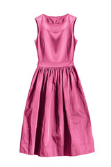 Pink dress isolated