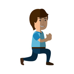 man cartoon icon over white background. colorful design. vector illustration