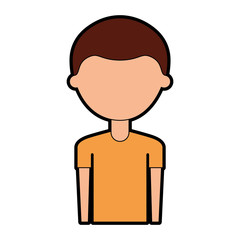 young man avatar character vector illustration design