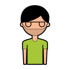 young man avatar character vector illustration design