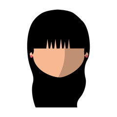 young woman avatar character vector illustration design