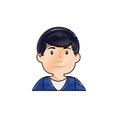 man cartoon icon over white background. colorful design. vector illustration