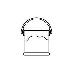 paint bucket icon over white background. vector illustration