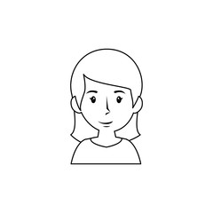 woman cartoon icon over white background. vector illustration
