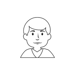 man cartoon icon over white background. vector illustration