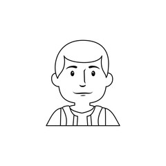 man cartoon icon over white background. vector illustration
