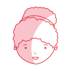 young woman avatar character vector illustration design