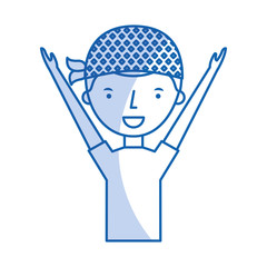 young man with summer fashion vector illustration design