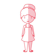 cute little girl character vector illustration design