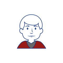 happy man cartoon icon over white background. colorful design. vector illustraiton