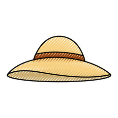 summer hat isolated icon vector illustration design