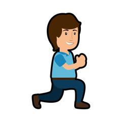 man cartoon icon over white background. colorful design. vector illustraiton