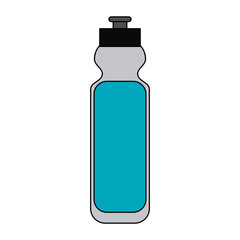 colorful image cartoon sports bottle for liquids vector illustration