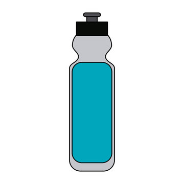colorful image cartoon sports bottle for liquids vector illustration