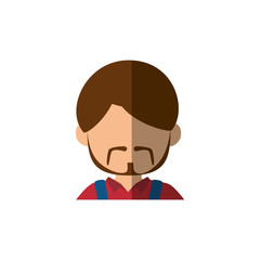 man cartoon icon over white background. colorful design. vector illustraiton