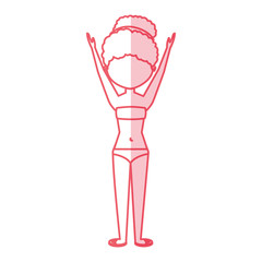 young woman with summer clothes vector illustration design