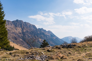 View from Monte Chiampon to Monte Ambruseit