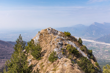 View from Monte Chiampon to Friuli-Venezia Giulia in Italy