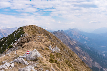 Summit of Monte Chiampon, view to Julian Alps