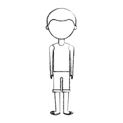 young man with summer fashion vector illustration design