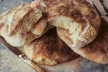 Fladenbrot im Steinofen gebacken