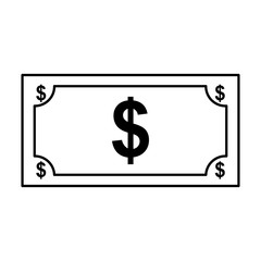 bill dollar isolated icon vector illustration design
